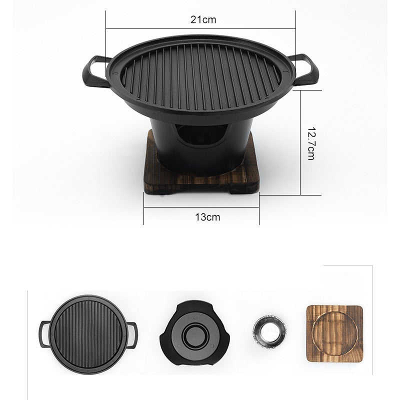 Sartén antiadherente BBQ Mini Grill, sin miedo a quemarse