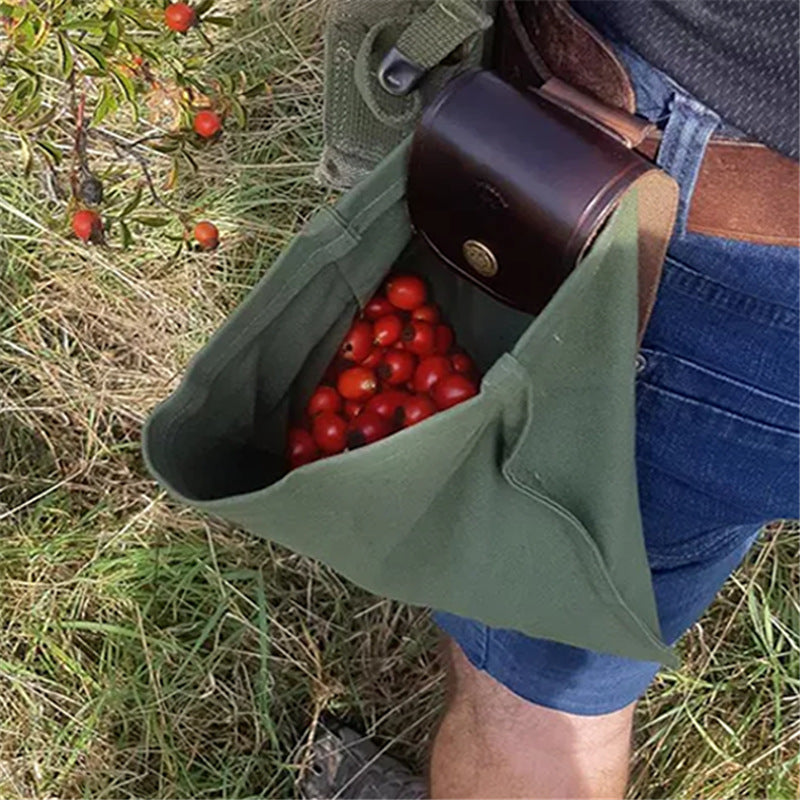 Leather Canvas Pouch Bag Camping or Hunting