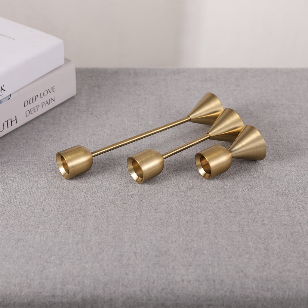 Kerzenhalter aus Kupfer-Aluminium-Metall für Zuhause oder Veranstaltungen