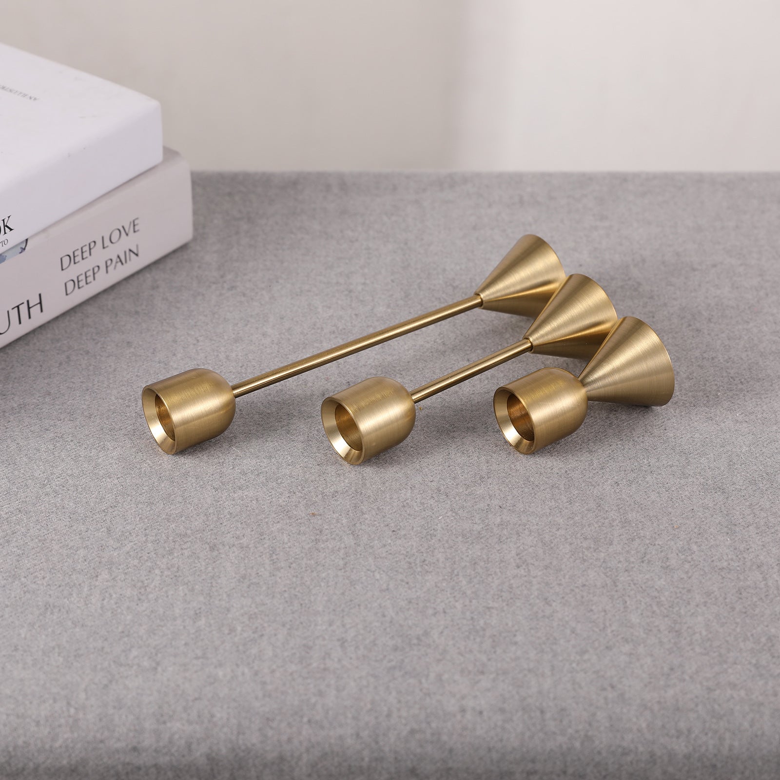 Kerzenhalter aus Kupfer-Aluminium-Metall für Zuhause oder Veranstaltungen