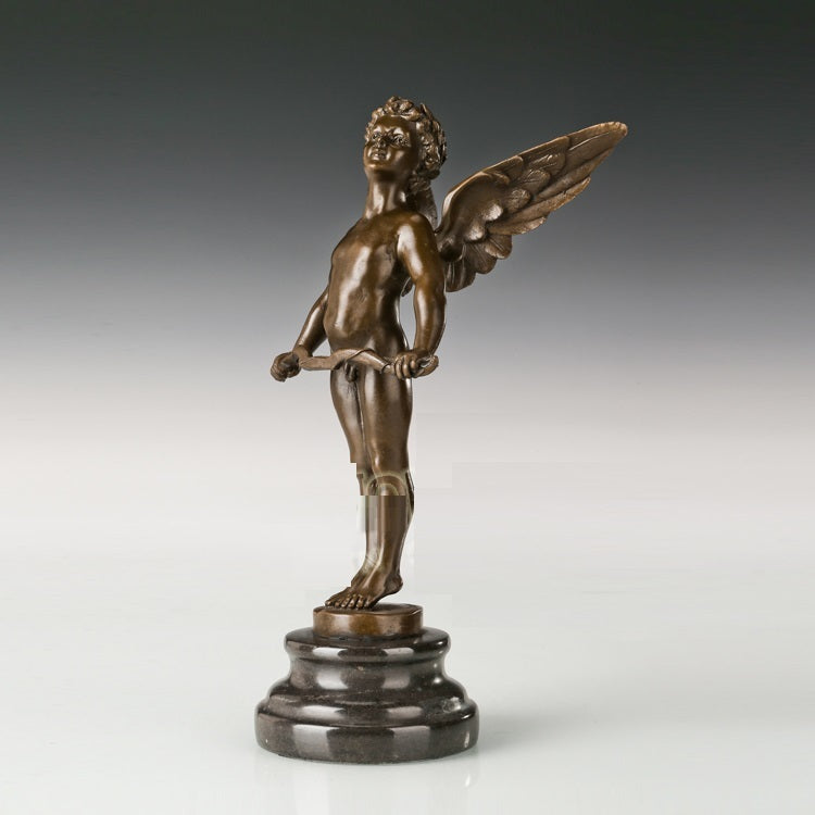 Angel Semi Hand Carved Copper Statue