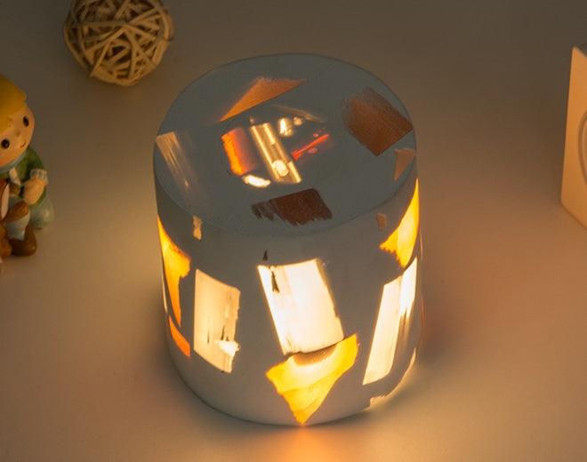 Yeso, mineral de azúcar, pequeña luz de noche, chica de ensueño, corazón