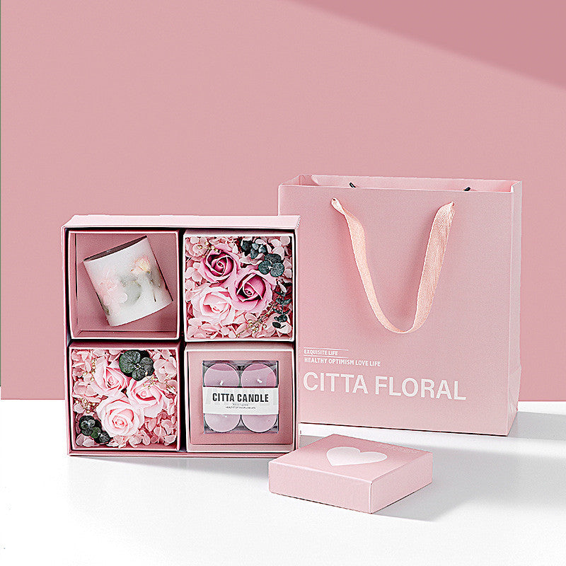 CITTA FLORAL Candela regalo con design floreale profumato