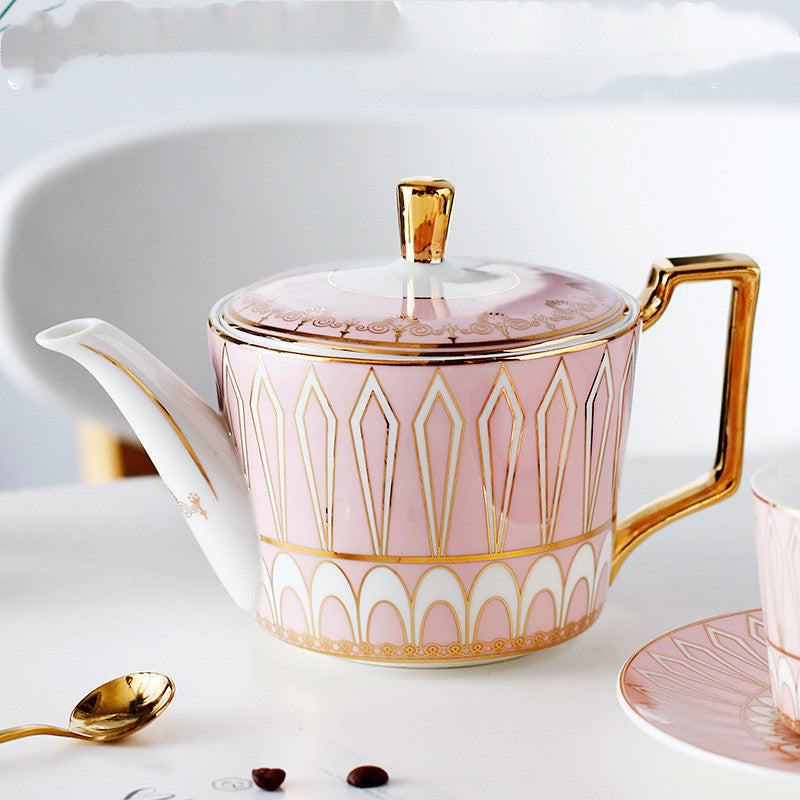 Juego de taza de café de cerámica europea con plato y cucharilla