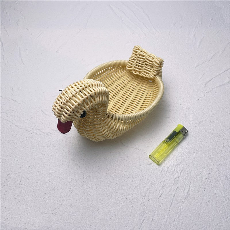 Aufbewahrungskorb aus geflochtenem Bambus