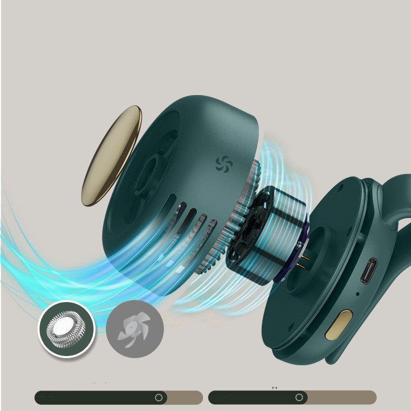 Piccolo ventilatore portatile Cyclone con fibbia, piccolo ventilatore tascabile portatile