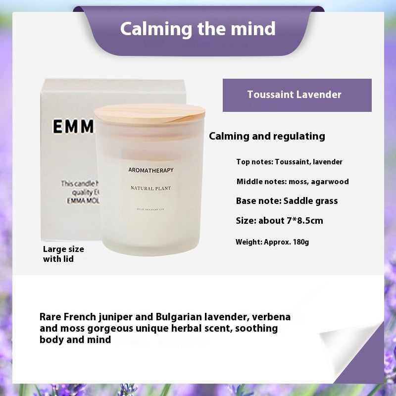 Scented Candles FIne Glass Jar Sealed With Wooden Lid