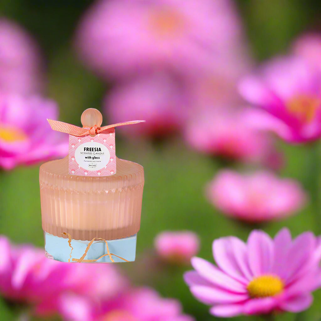 ZIGZAG GLASS POT SCENTED CANDLE