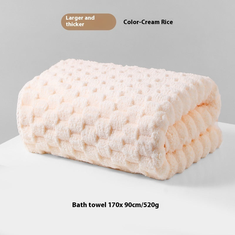 Toalla de baño Drizzling de talla grande, gruesa, clase A, forro polar coral