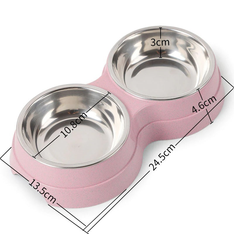 Pet Bowl Stainless Steel Double Functional