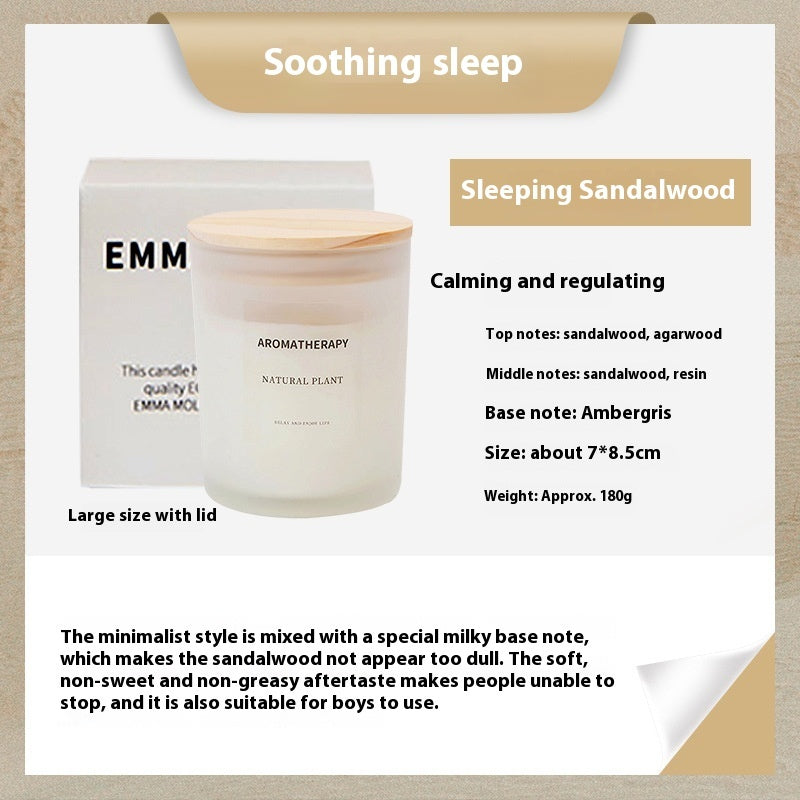 Scented Candles FIne Glass Jar Sealed With Wooden Lid