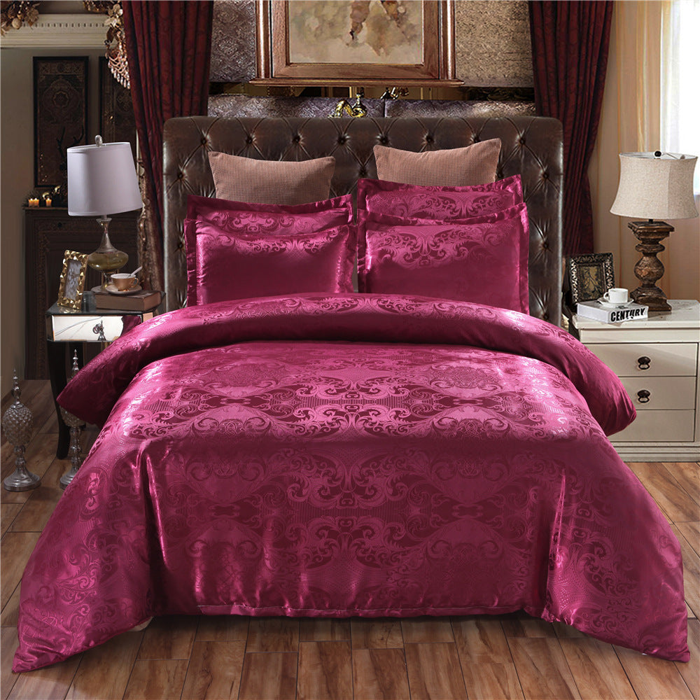Bedding set Jacquard quilt cover pillowcase