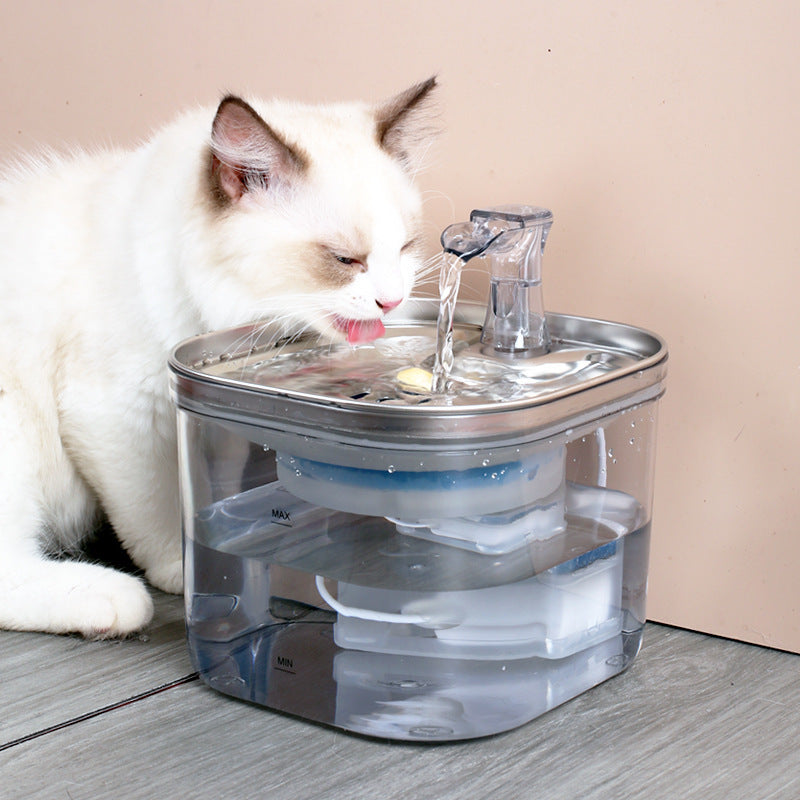 Haustier Katze Hund Edelstahl Automatische Zirkulation Wasser Dispenser Intelligente Brunnen Haustiere Zubehör