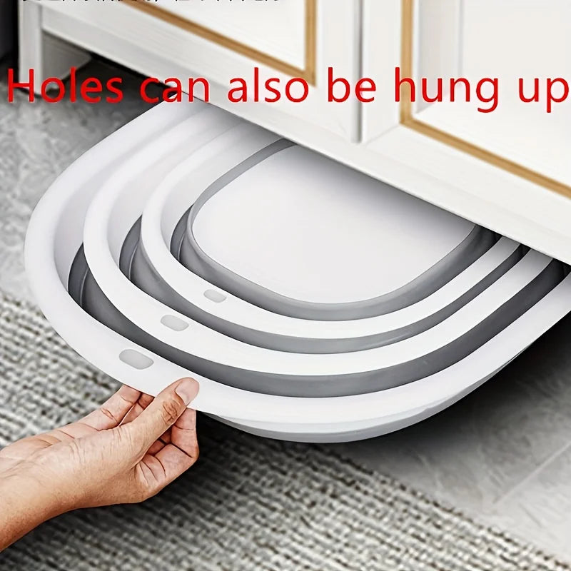 Wash Basin Laundry Baskets 3 Pack Collapsible Tub Space Saving.