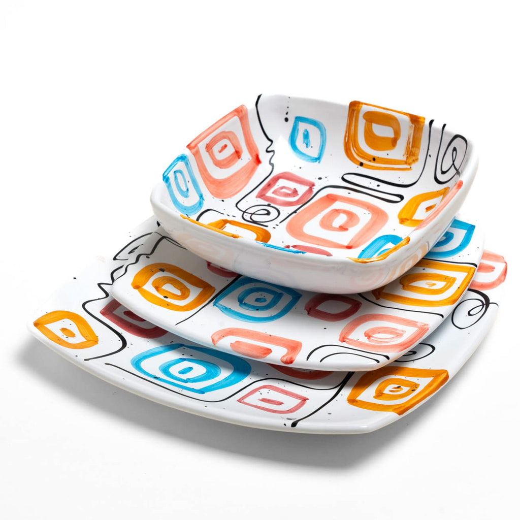 Tris Piatti Quadrati Istintismo