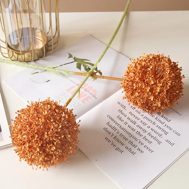 Gran rama de cebolla artificial colorida para salón de bodas floral 75 cm.