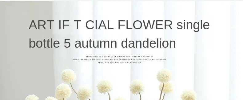 Fiore artificiale di tarassaco, piccola palla di spine, decorazione per matrimoni o casa