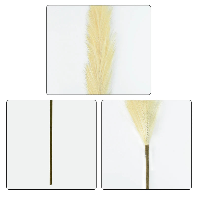 Hierba de la pampa artificial, flores secas de caña, 5 unidades, 100 cm