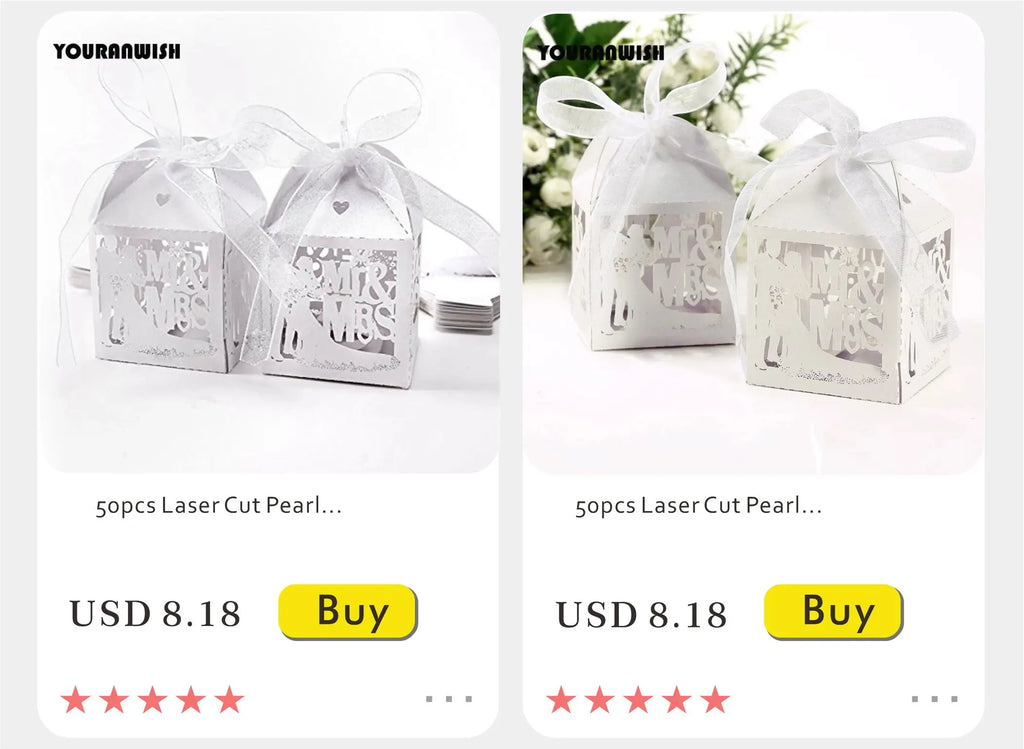 New Creative Mini Grey Marble Gift Bag Box for Party Baby Shower