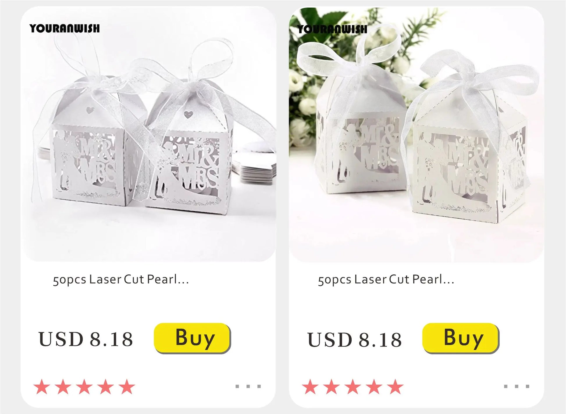 Nuova scatola regalo creativa in marmo grigio per feste e baby shower