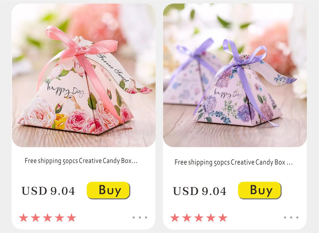 New Creative Mini Grey Marble Gift Bag Box for Party Baby Shower