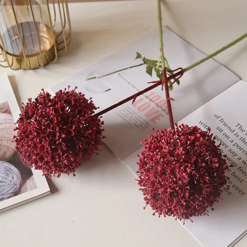 Gran rama de cebolla artificial colorida para salón de bodas floral 75 cm.