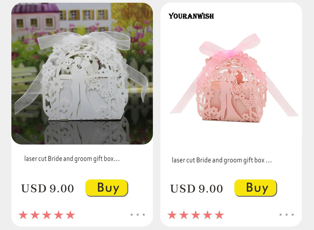 New Creative Mini Grey Marble Gift Bag Box for Party Baby Shower