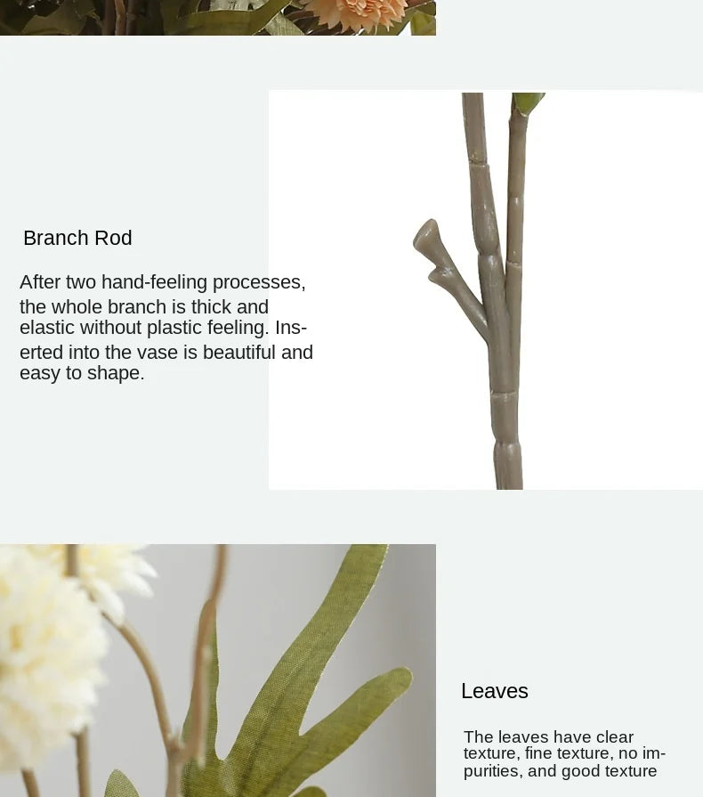 Fiore artificiale di tarassaco, piccola palla di spine, decorazione per matrimoni o casa