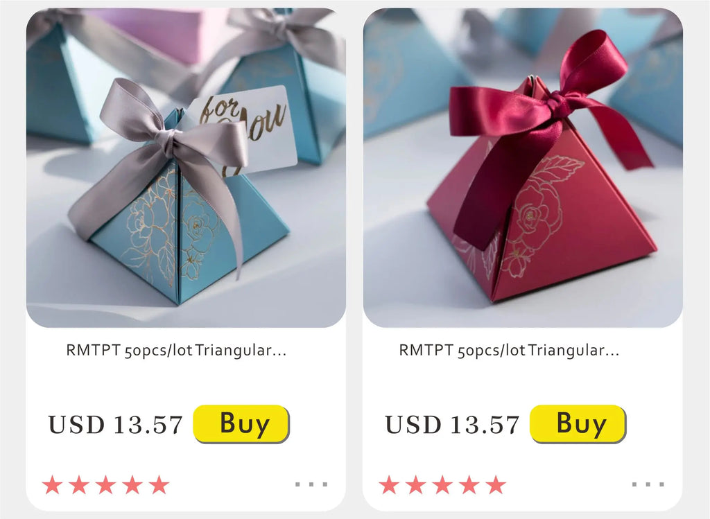 New Creative Mini Grey Marble Gift Bag Box for Party Baby Shower