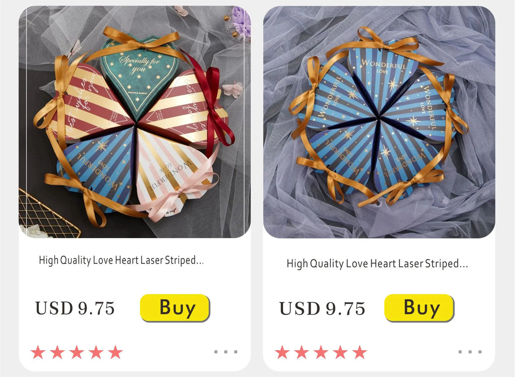 New Creative Mini Grey Marble Gift Bag Box for Party Baby Shower