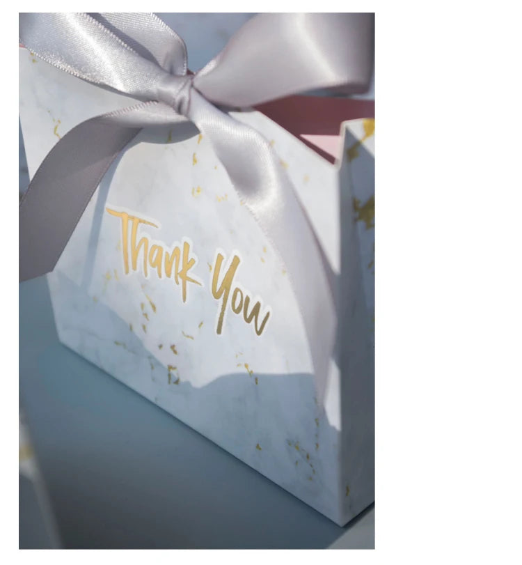 New Creative Mini Grey Marble Gift Bag Box for Party Baby Shower