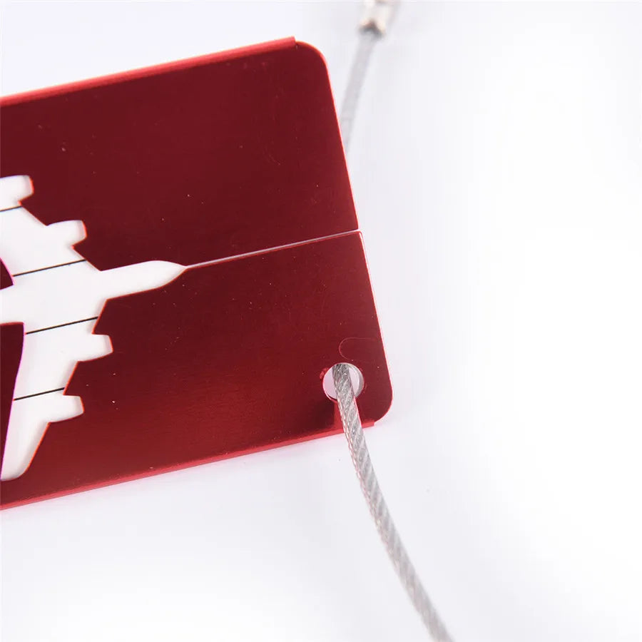 Etiqueta de equipaje de viaje de aleación de aluminio Etiqueta colgante Maleta