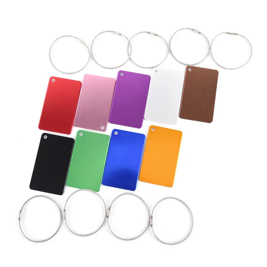 Etiqueta de equipaje de viaje de aleación de aluminio Etiqueta colgante Maleta