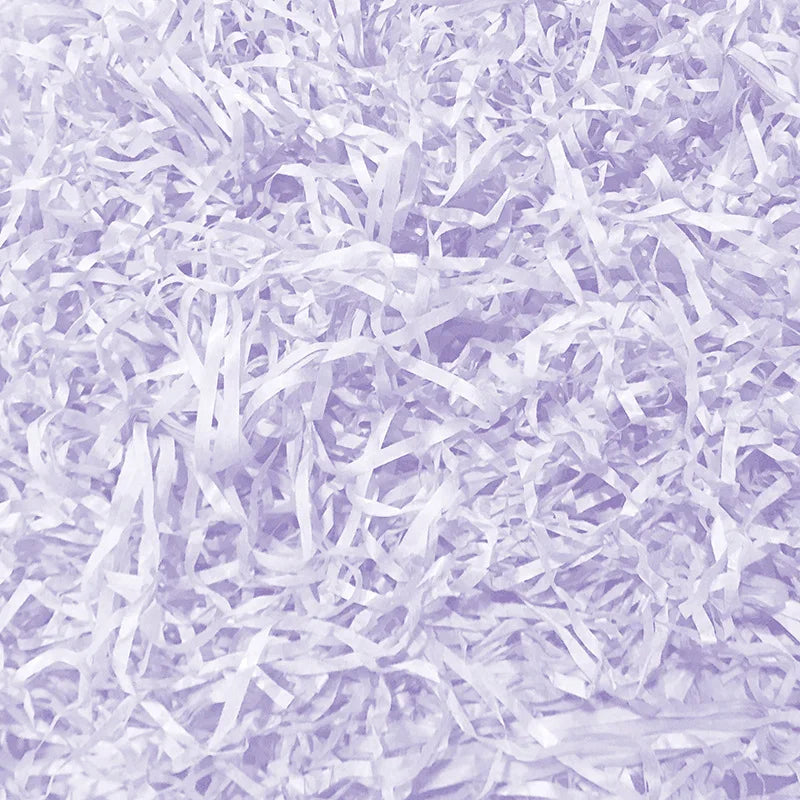 Riempimento per scatole regalo di caramelle in carta crespa triturata color rafia.