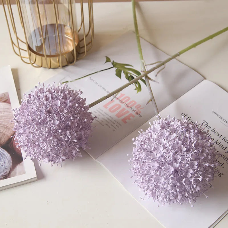 Gran rama de cebolla artificial colorida para salón de bodas floral 75 cm.