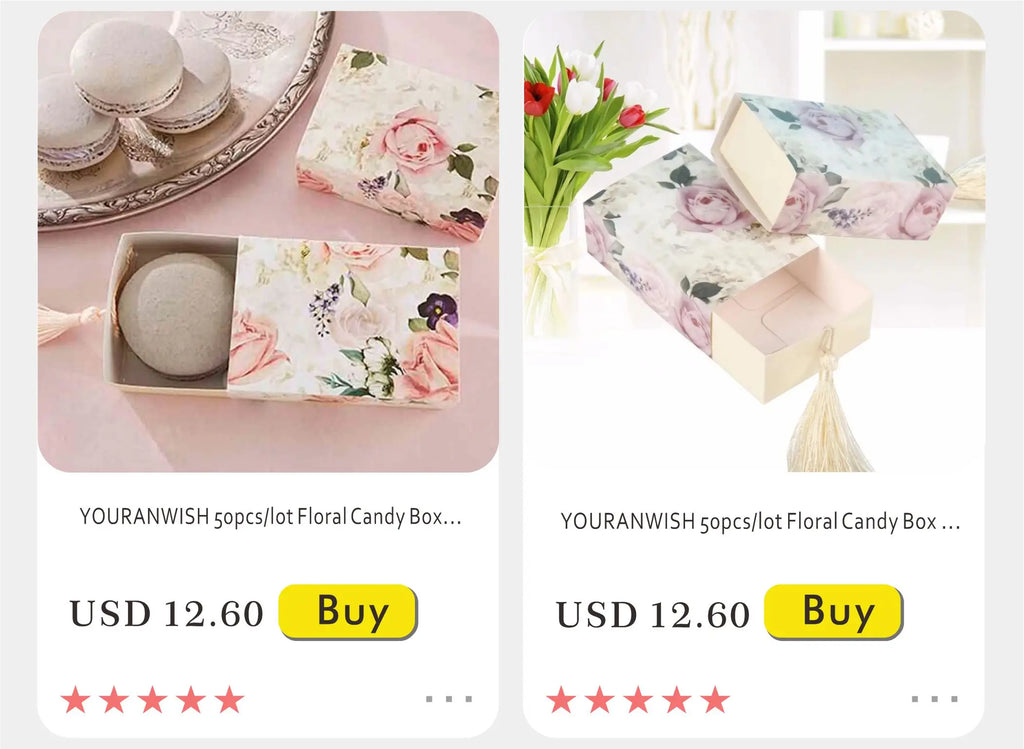 New Creative Mini Grey Marble Gift Bag Box for Party Baby Shower