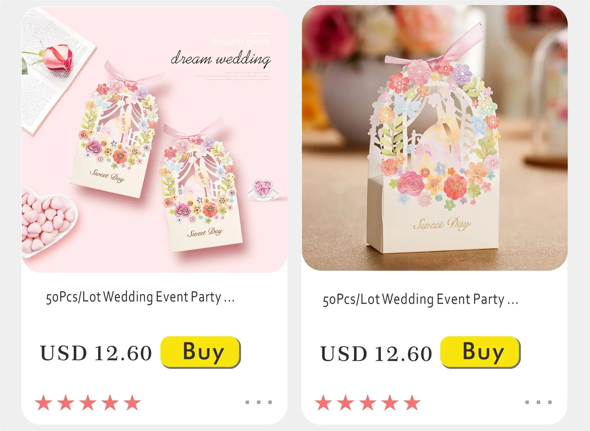 Nuova scatola regalo creativa in marmo grigio per feste e baby shower