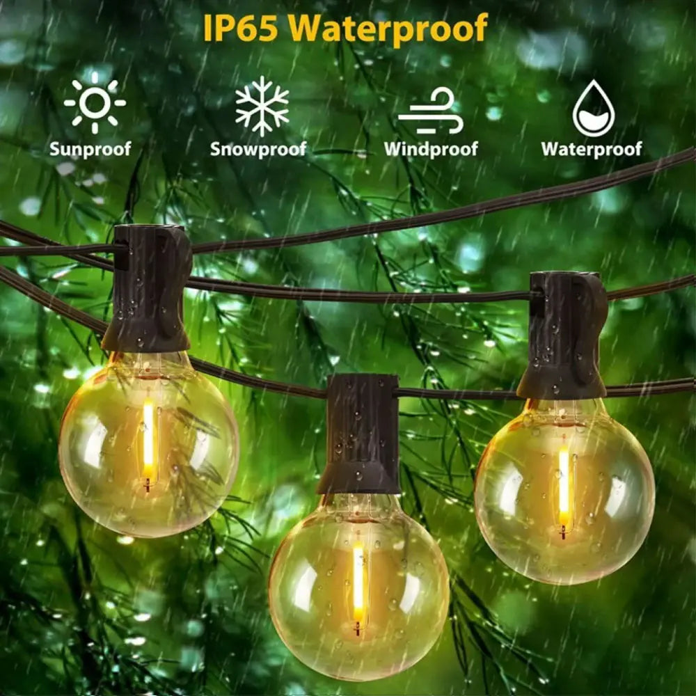 Christmas Lights Outdoor Patio Lights Solar & USB Powered Waterproof.