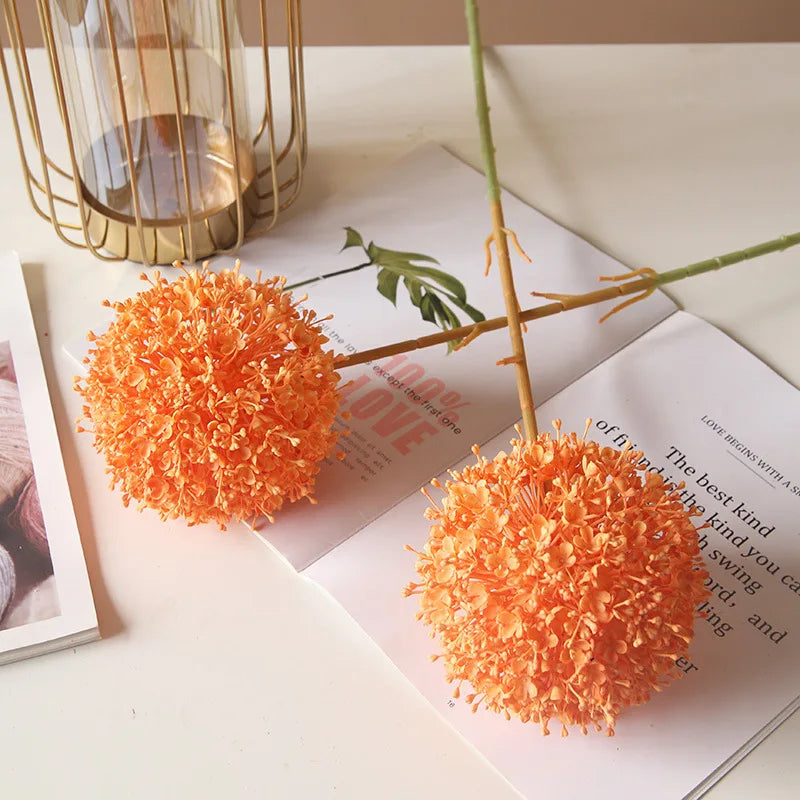 Gran rama de cebolla artificial colorida para salón de bodas floral 75 cm.