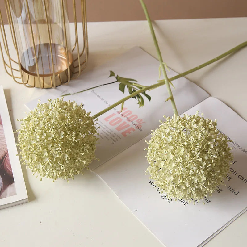 Gran rama de cebolla artificial colorida para salón de bodas floral 75 cm.