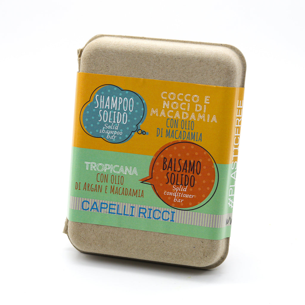 COMBO PACK SHAMPOO E BALSAMO SOLIDI PER CAPELLI RICCI