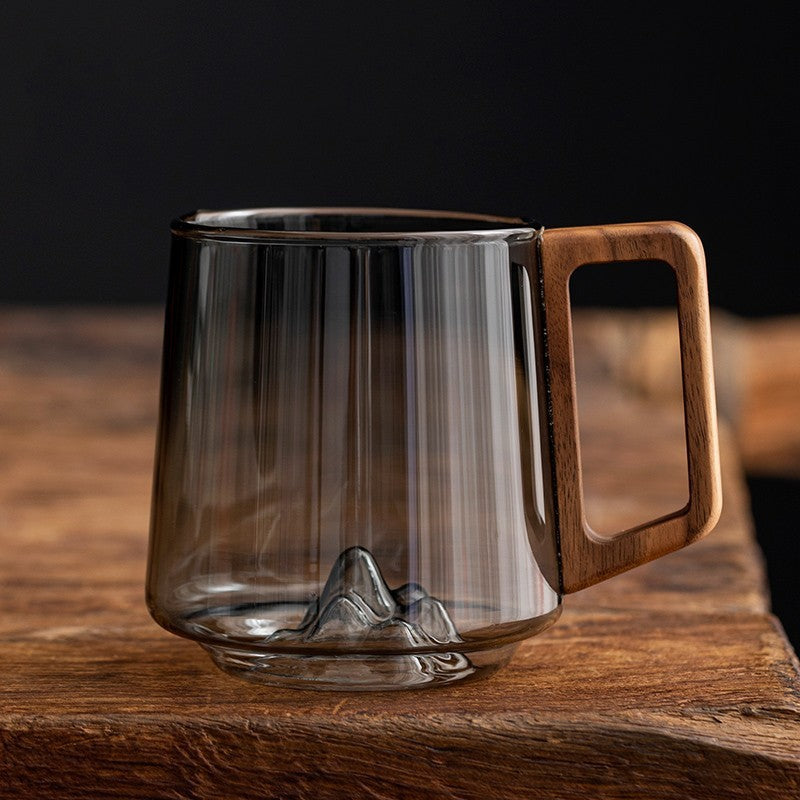 Tazza calda con manico in legno e vetro - Prodotto da Guanshan