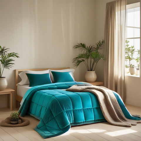 Trapunta Glenda en velluto di cotone trapuntatura a cassettoni