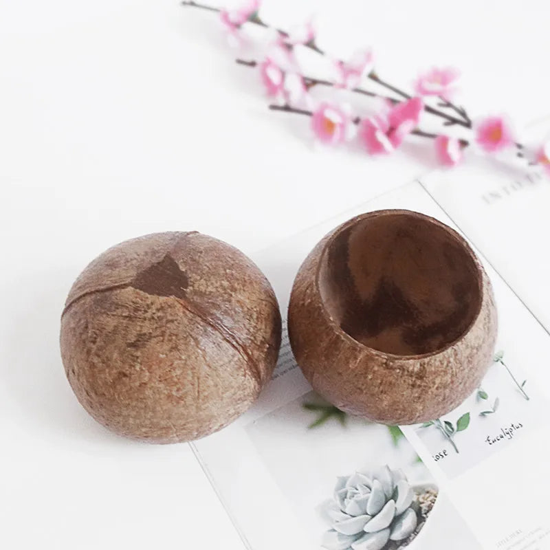 Natürliche Kokosnuss-Kerzenschale Retro Kokosnussschalen-Kerzenmacher