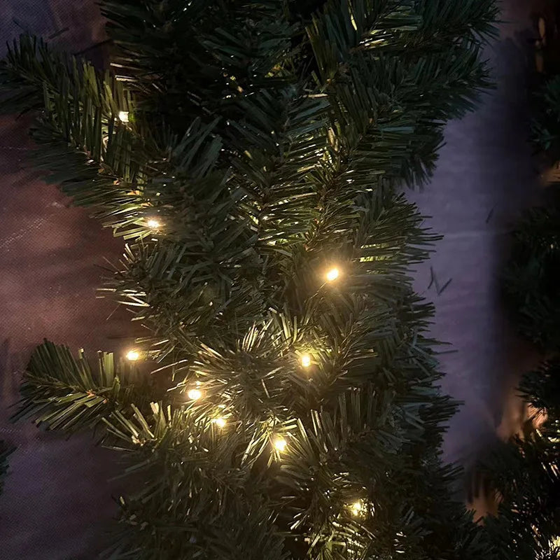 Artificial Pine Leaf Rattan Strip Green Christmas Garland Wreath