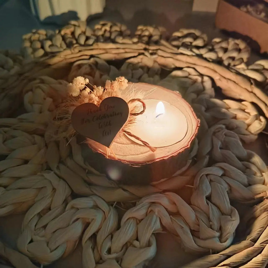 Candele per ospiti, portacandele in legno per lumini da matrimonio, 10/15/20 pezzi, bomboniere