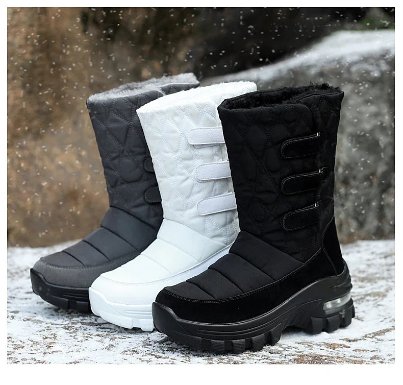 Botas de nieve de invierno antideslizantes e impermeables para mujer