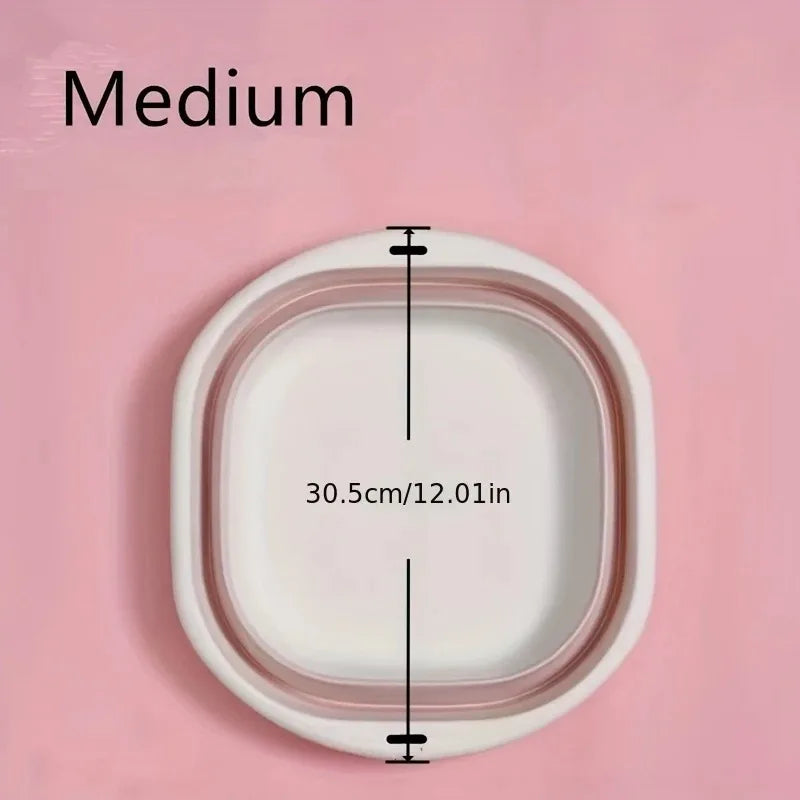 Wash Basin Laundry Baskets 3 Pack Collapsible Tub Space Saving.