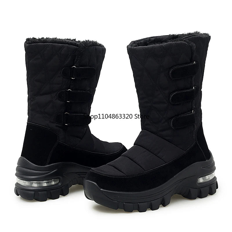 Botas de nieve de invierno antideslizantes e impermeables para mujer