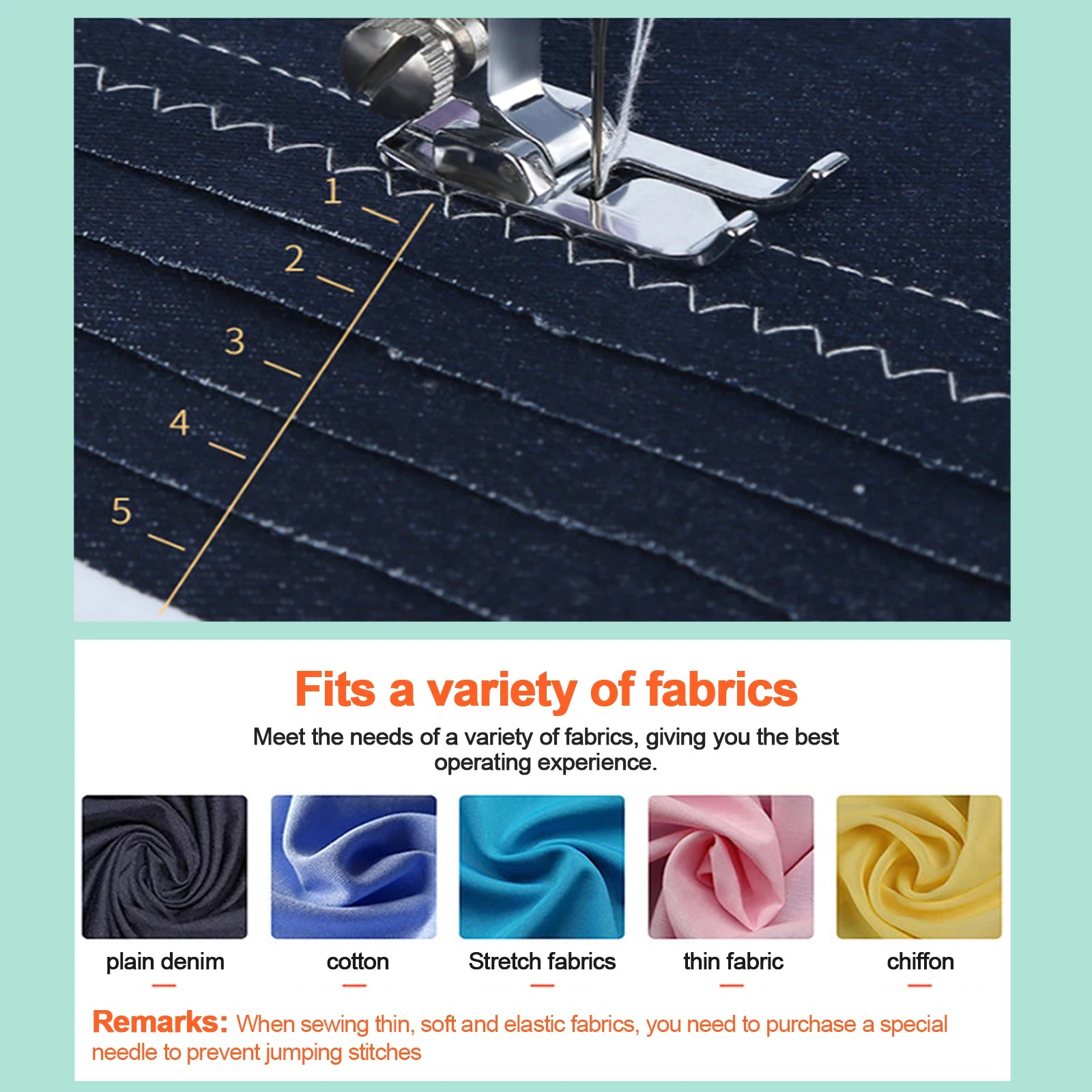 Mini macchina da cucire elettrica per uso domestico, a doppio filo.